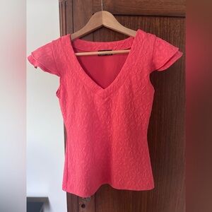 Peach coloured fitted top